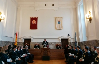 El presidente del Tribunal Superior de Xustiza de Galicia (TSXG), José María Gómez y Díaz-Castroverde, durante su intervención